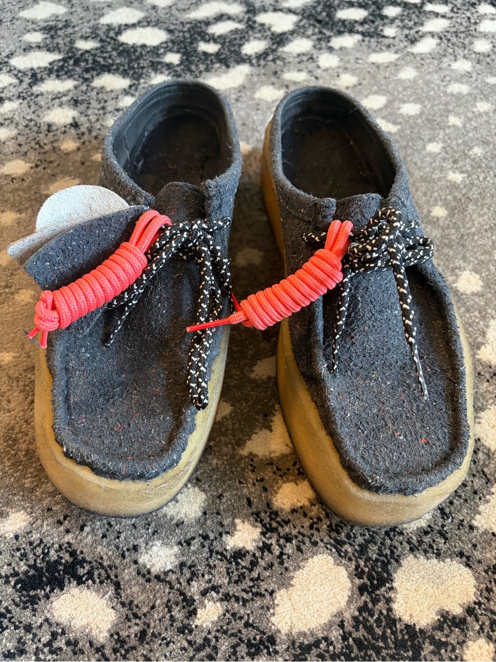 Clark’s Wallabee Women’s Blue With Coral Orange Slide Slip In Clog 7